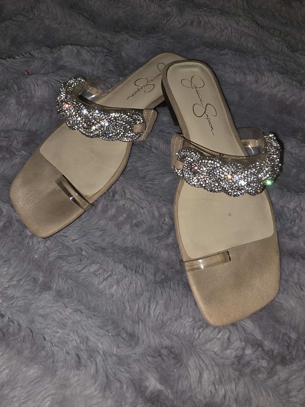Jessica Simpson sz10 Embellished  Women's Slide Sandals